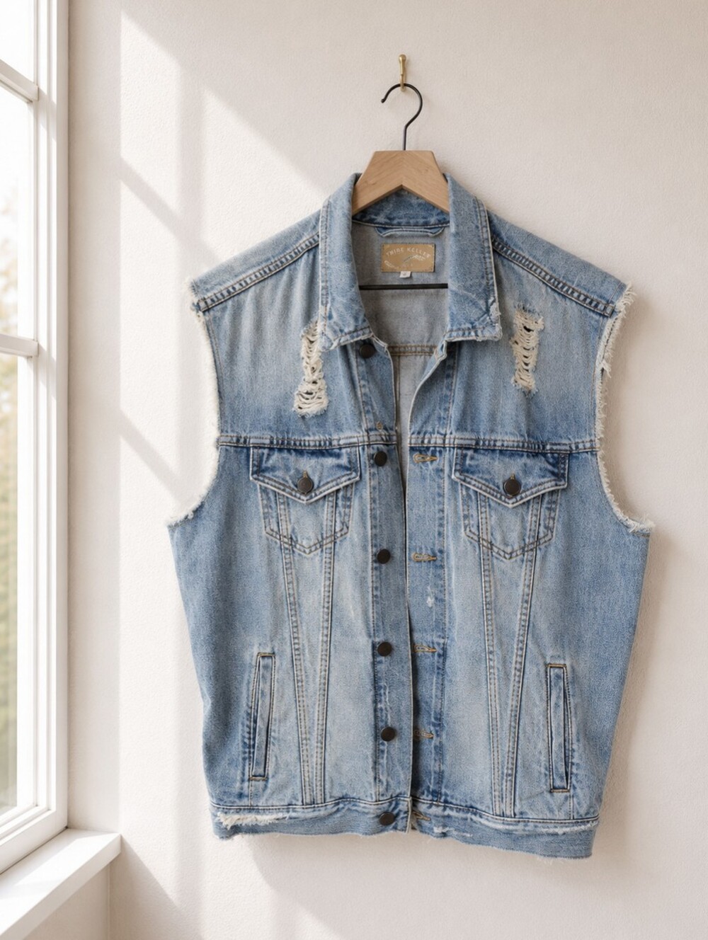 Tribe Kelley Outwest Distressed Denim Vest – Men's Large